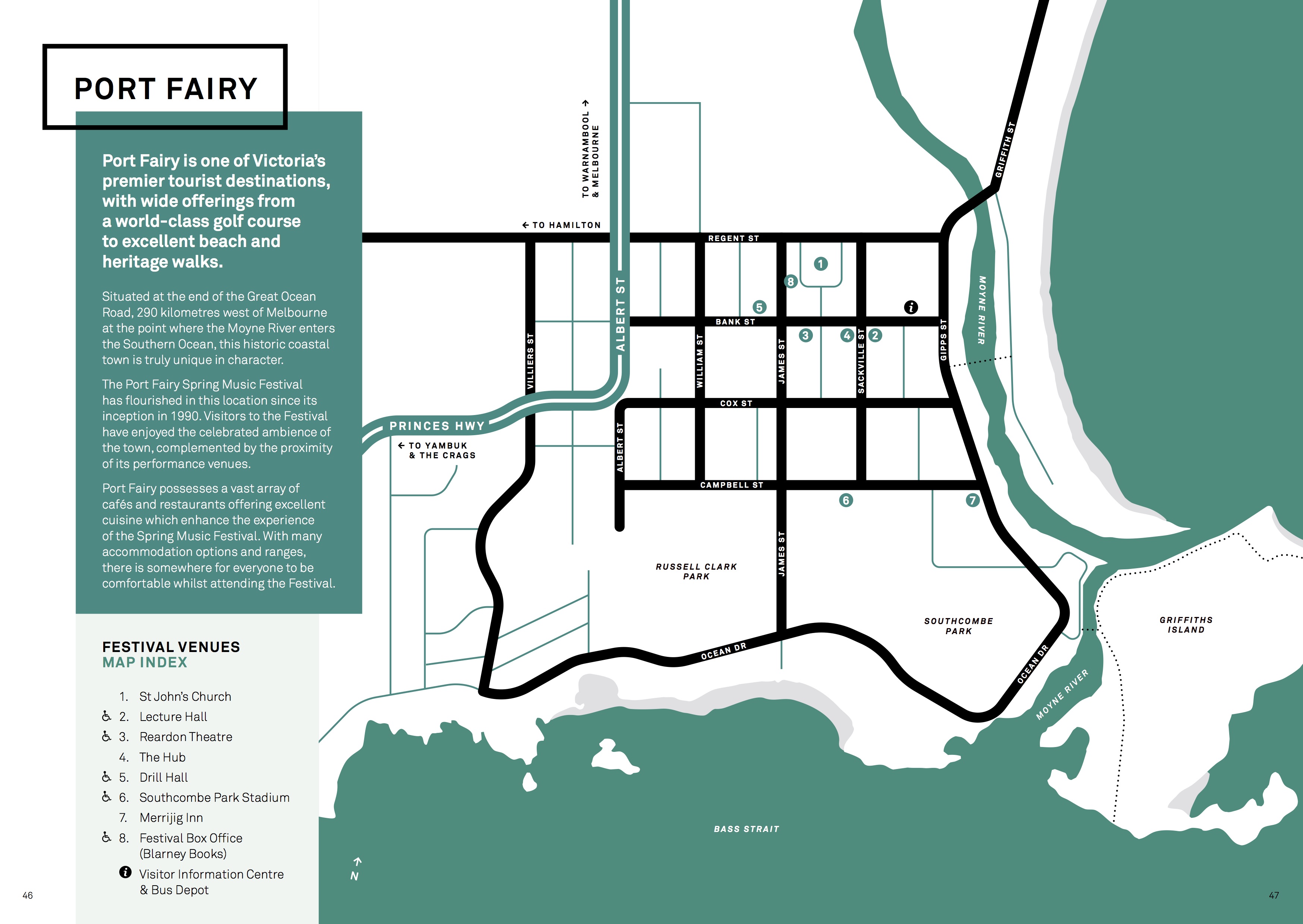 Port Fairy Map Of Town Town Maps – Port Fairy Spring Music Festival